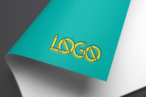 Colorful Printed Logo on Paper Mockup Free Download | Resource Boy