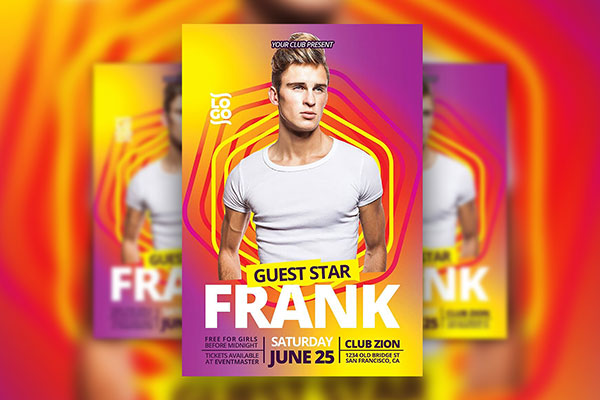 Futuristic Pink Summer Club Flyer Template (FREE) - Resource Boy