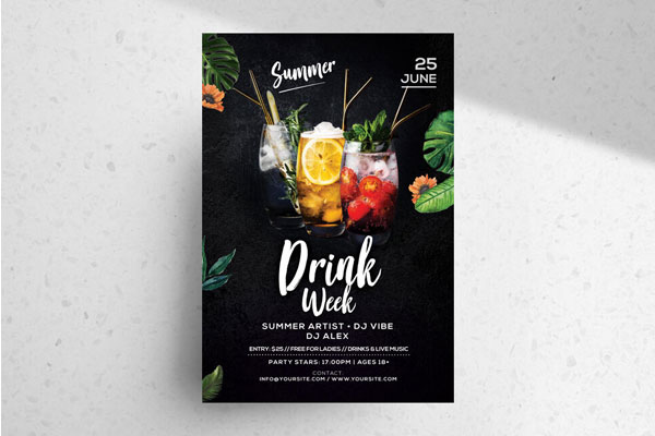 DJ Artist and Nightclub Events Flyer Template FREE PSD