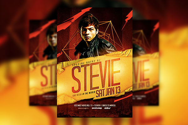 DJ Artist and Nightclub Flyer Template FREE PSD