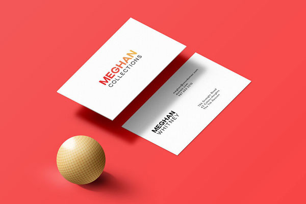 Floating and Placed Business Cards Mockup FREE PSD