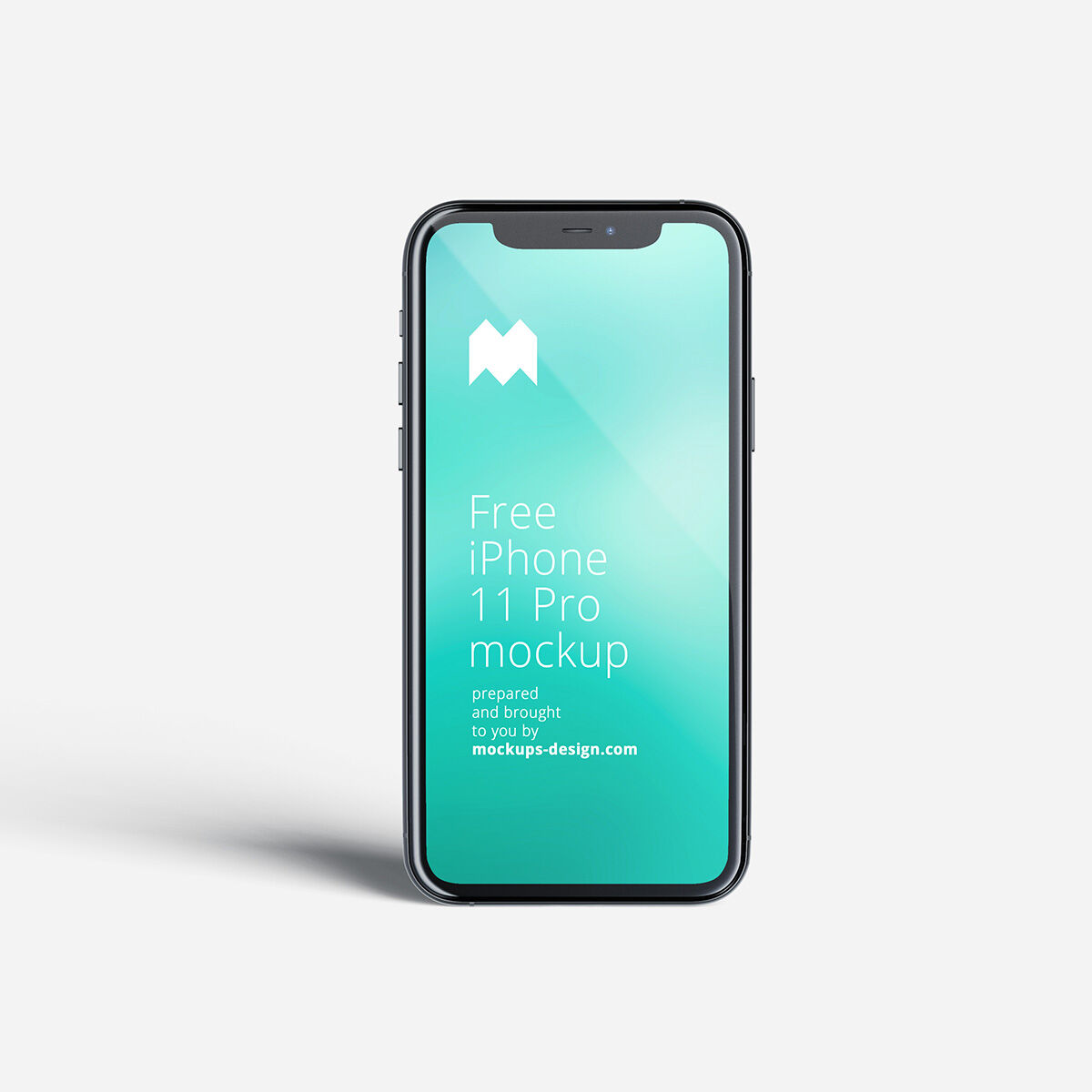 Floating Iphone 11 Pro Mockup On A White Background FREE PSD