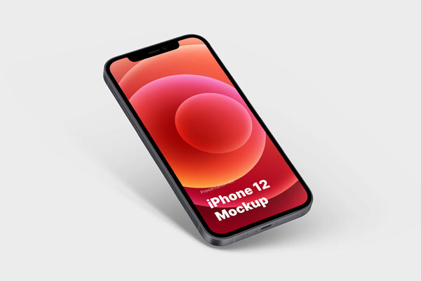 Floating iPhone 12 in Various Colors Mockup FREE PSD