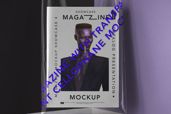 Floating Transparent Magazine Cover Mockup FREE PSD