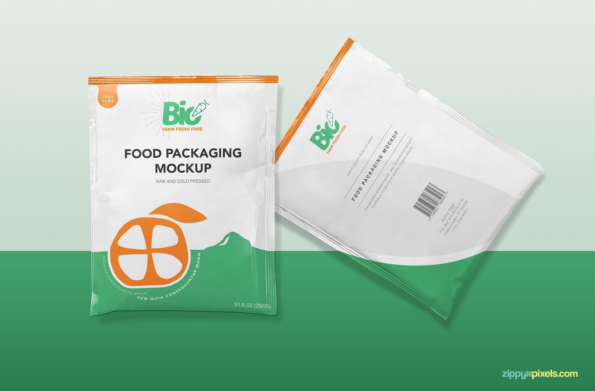 Foil Packets Top View PSD Mockup FREE PSD