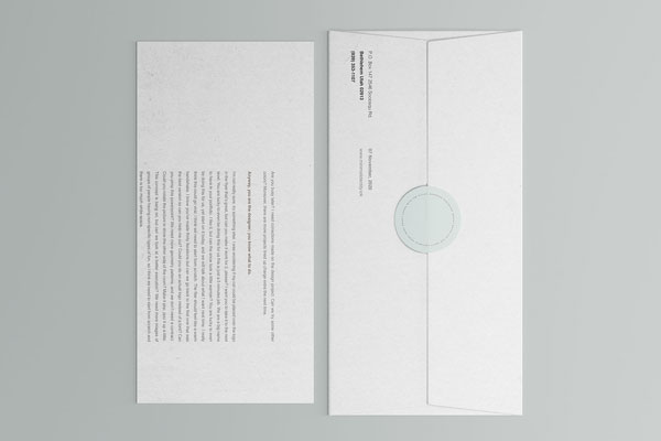 Folded Letter with Sealed Envelope Mockup FREE PSD
