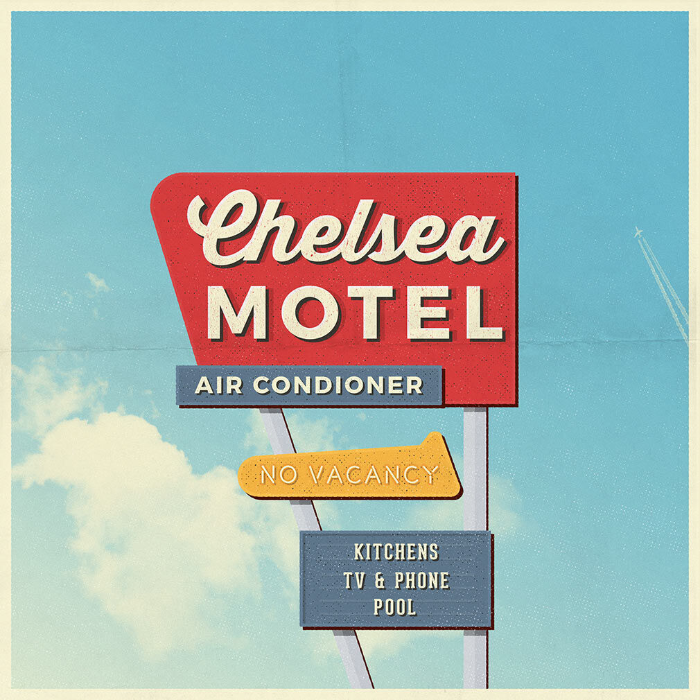 Four Different Vintage Motel Signs Mockup FREE PSD