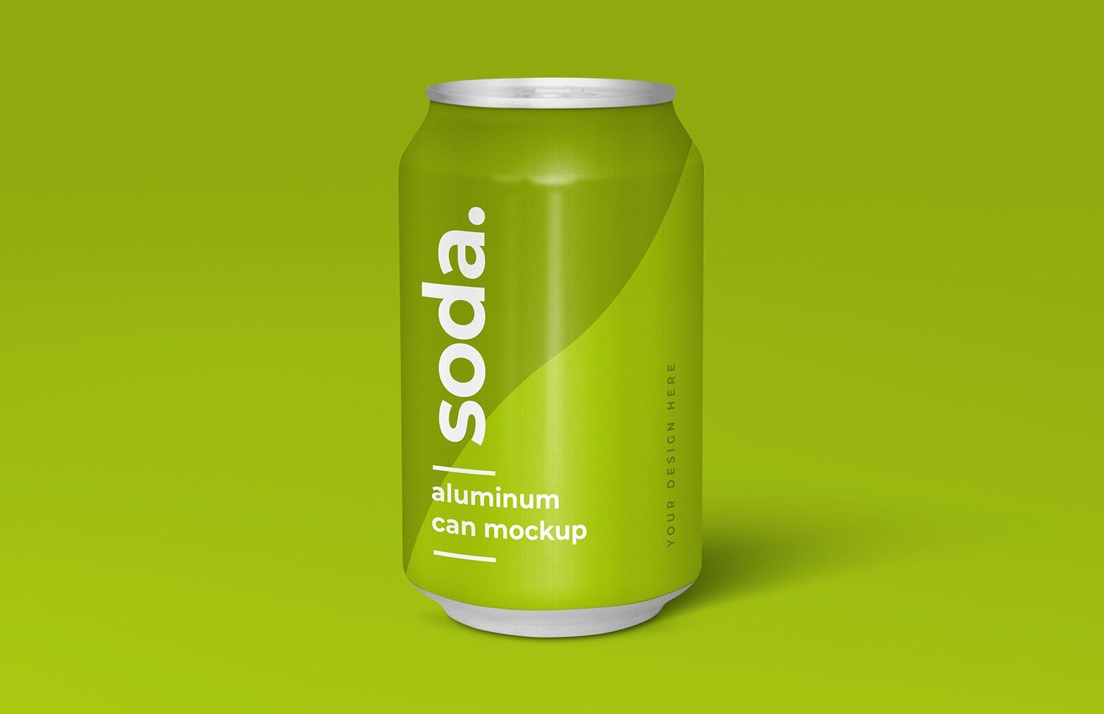 Front View Aluminum Can Mockup FREE PSD