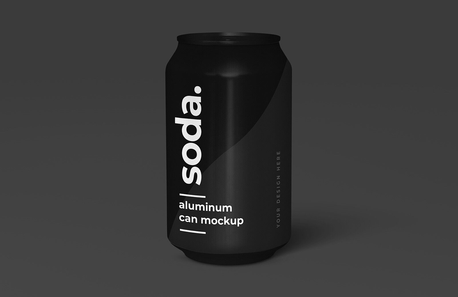 Front View Aluminum Can Mockup FREE PSD
