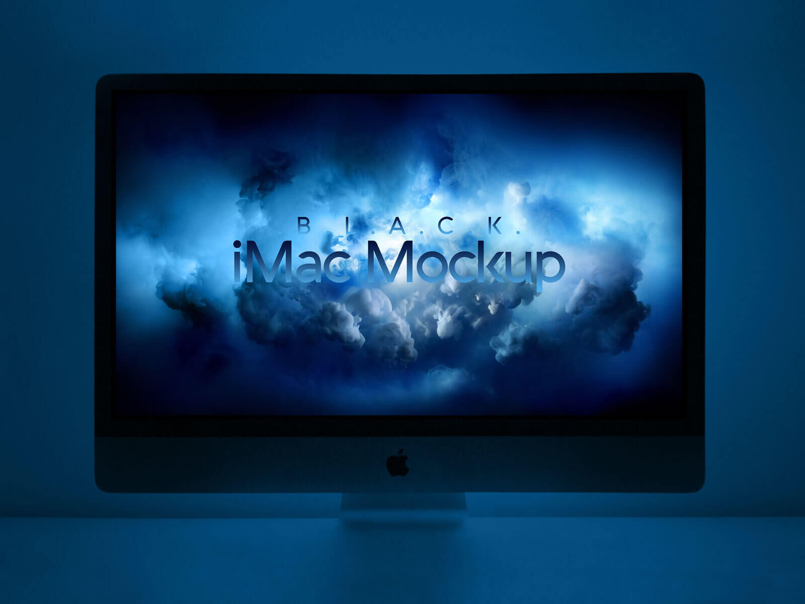 Front View Black iMac Pro Mockup FREE PSD