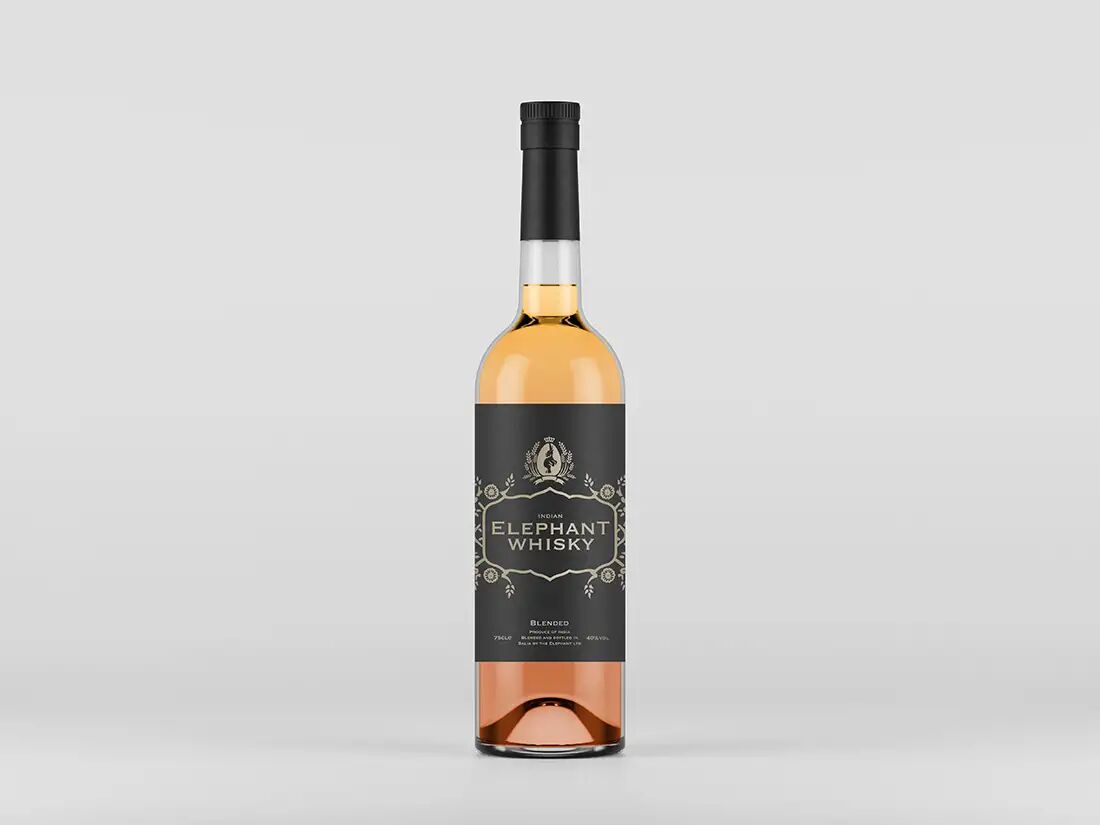 Front View Liquor Bottle Mockup FREE PSD