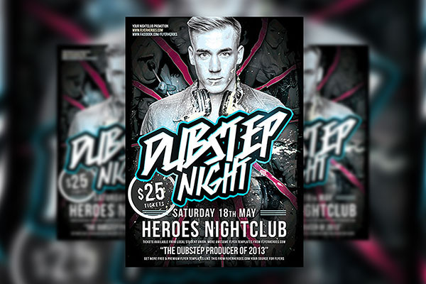 Futuristic Dubstep Flyer Template FREE PSD