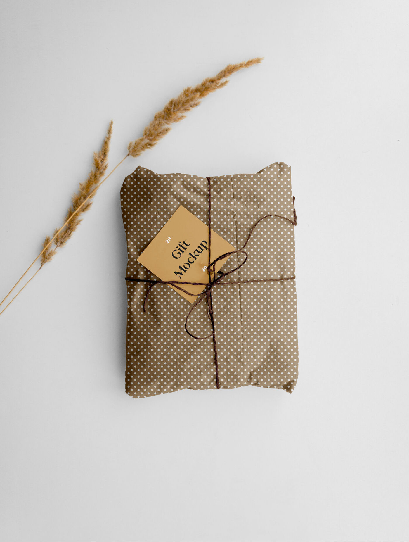 Gift Mockup with a Thread Bow FREE PSD