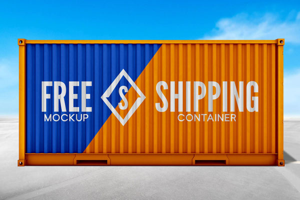 Large Strong Shipping Container Mockup FREE PSD