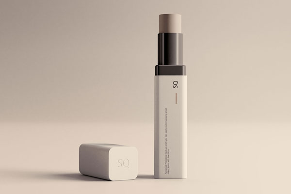 Lip Balm and the cap Next to it Mockup FREE PSD