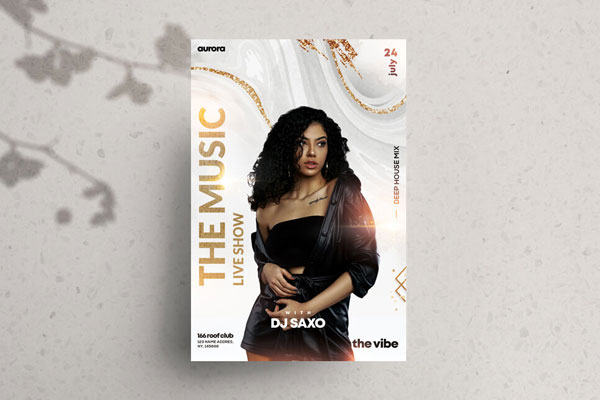 Luxury Nightclub and Live Show Flyer Template FREE PSD