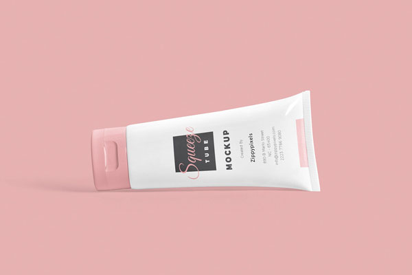 Lying On Side Squeeze Tube Mockup FREE PSD