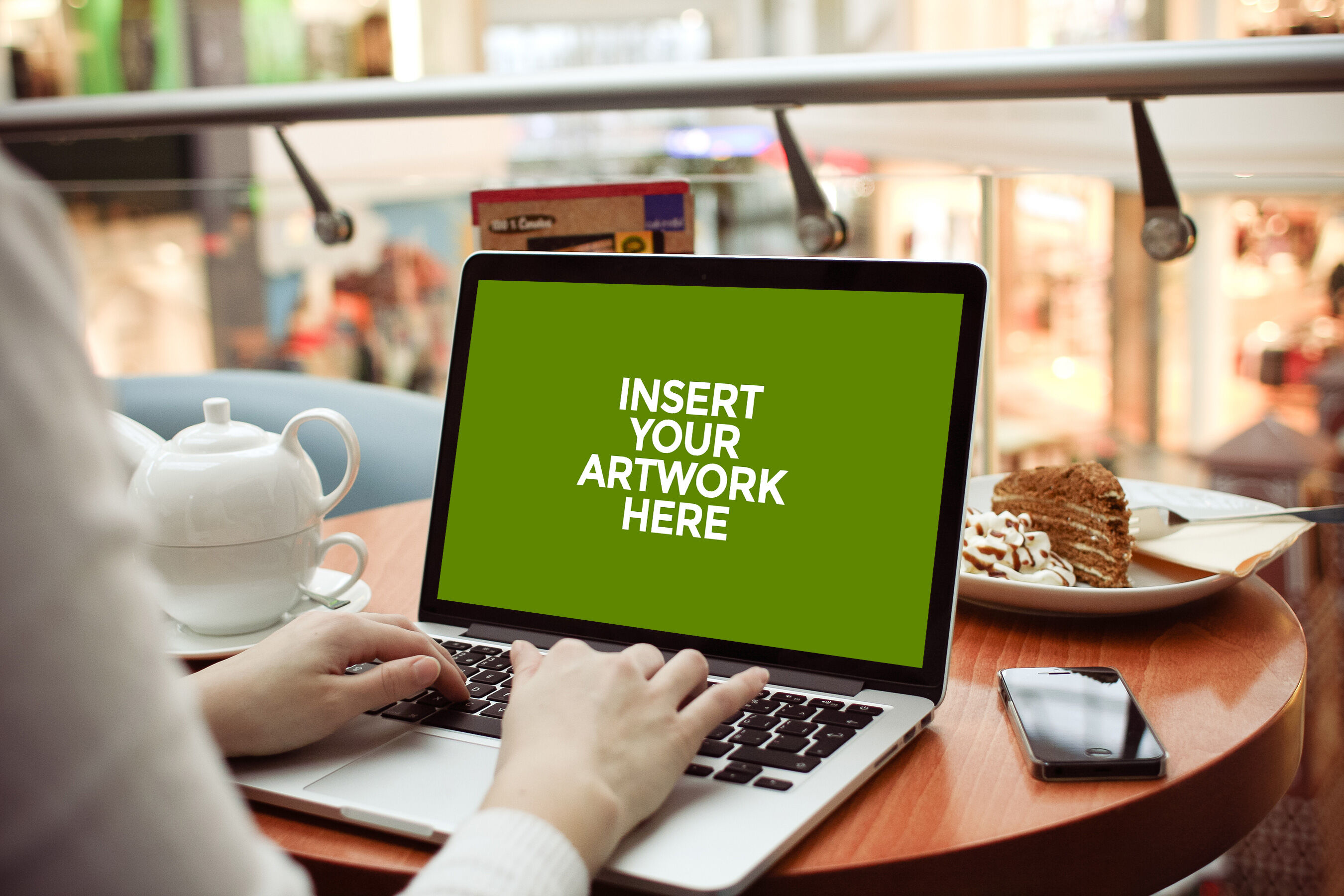 Macbook Pro Psd Mockup In A Coffee Shop FREE PSD