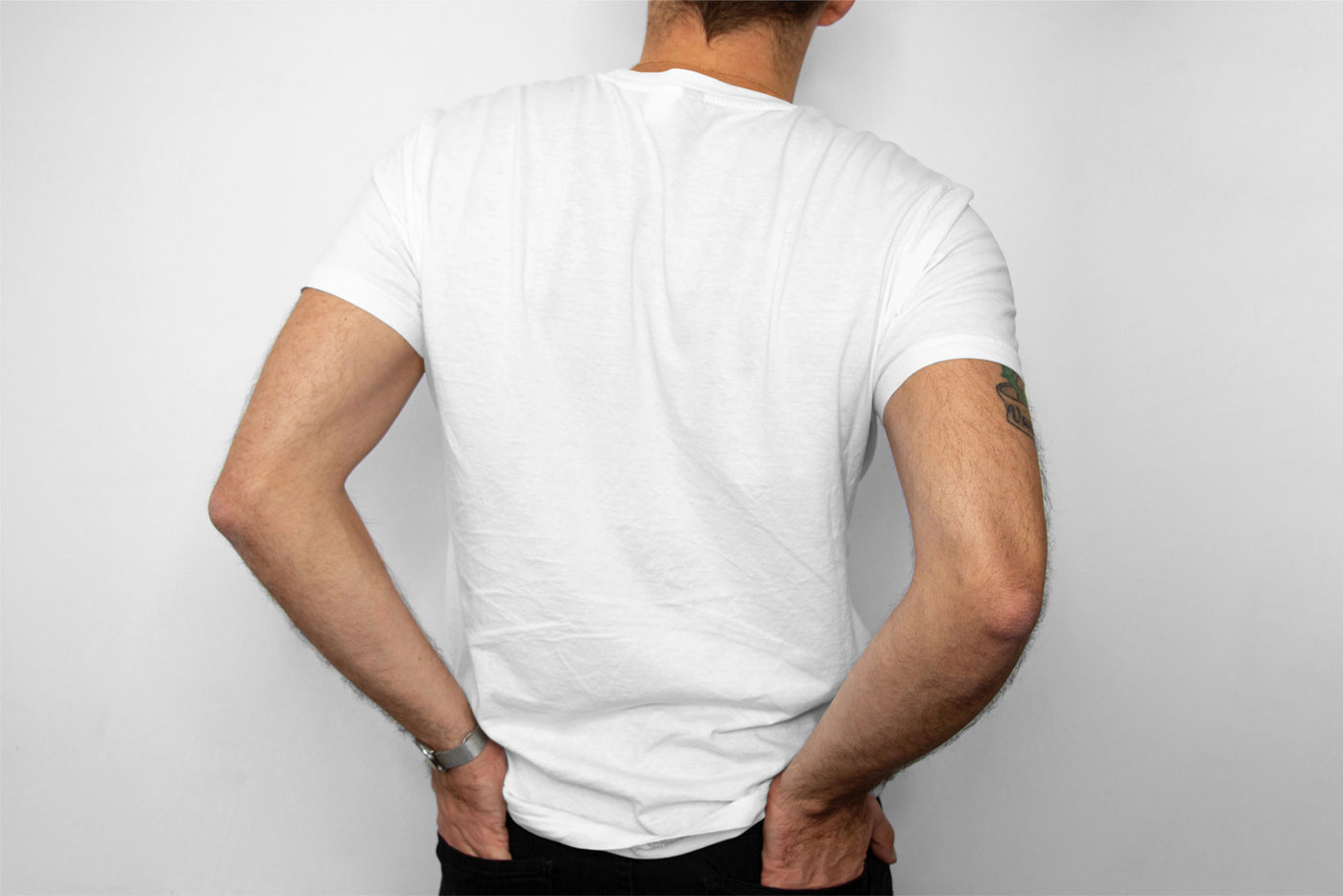 Male T-Shirt Backside Mockup FREE PSD