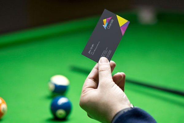 Mockup a Card with Pool Table Background FREE PSD