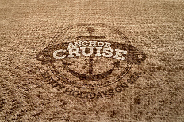 Mockup Featuring a Close-up Burlap Logo FREE PSD