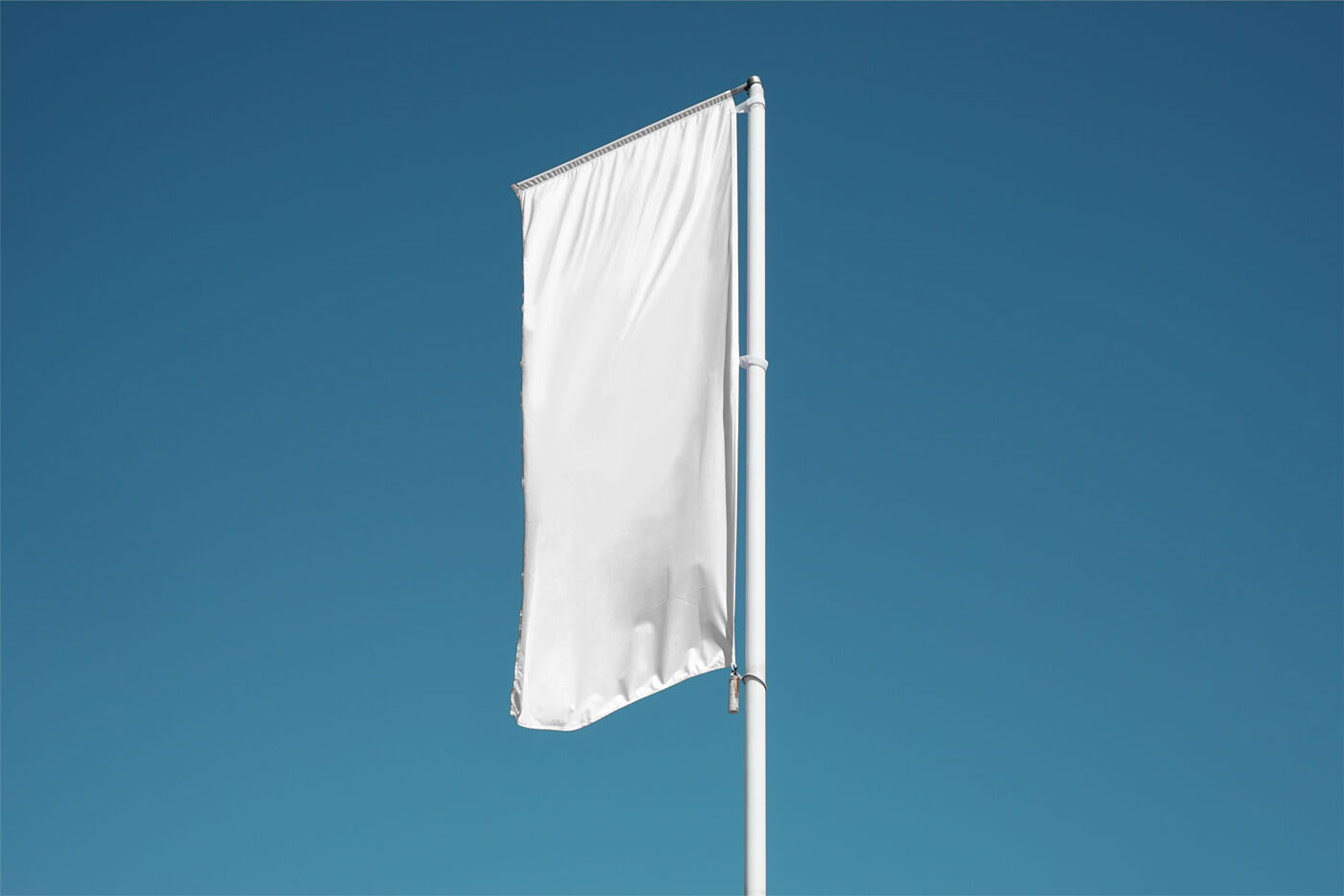 Mockup Featuring a Flag on Long Flag Pole FREE PSD