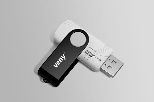 Mockup Featuring a Flash Drive with a Hanger FREE PSD