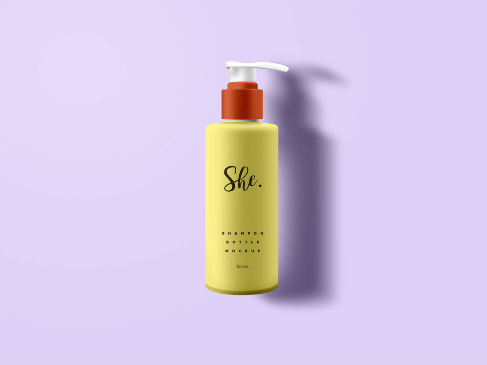 Mockup Featuring a Shampoo Bottle in Three Variants FREE PSD