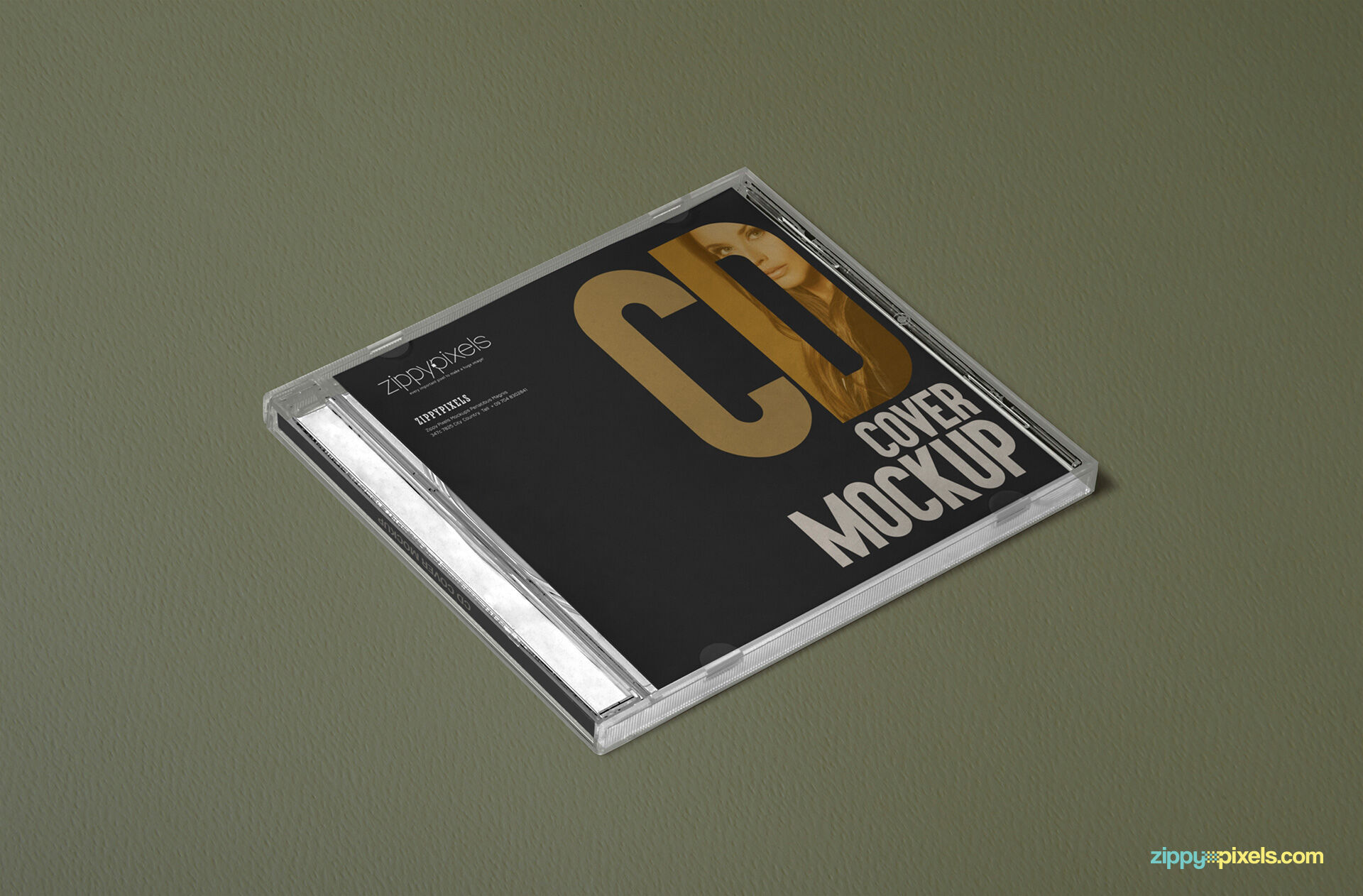 Mockup Featuring Closed and Opened CD Case Containing a CD FREE PSD
