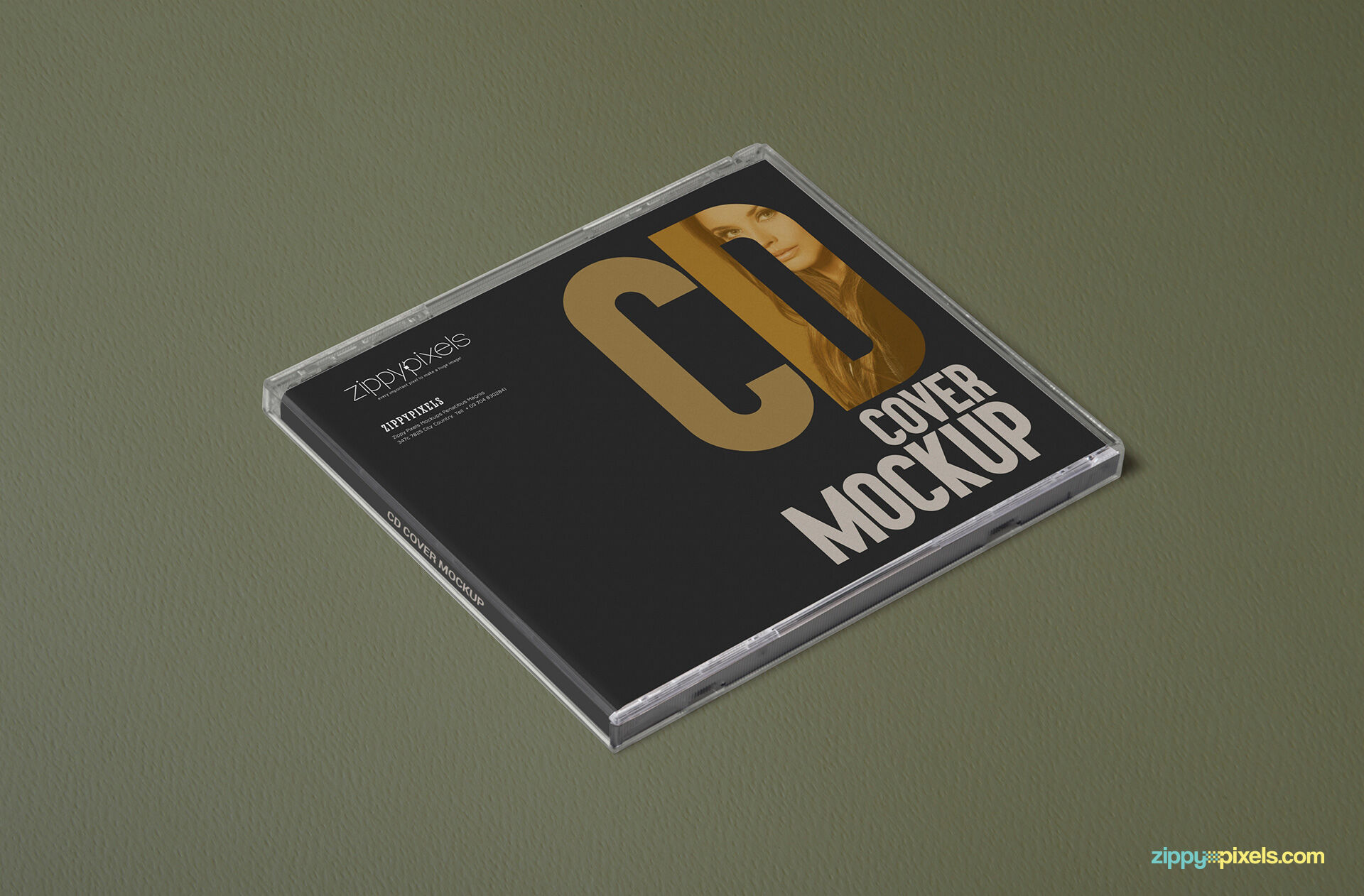 Mockup Featuring Closed and Opened CD Case Containing a CD FREE PSD