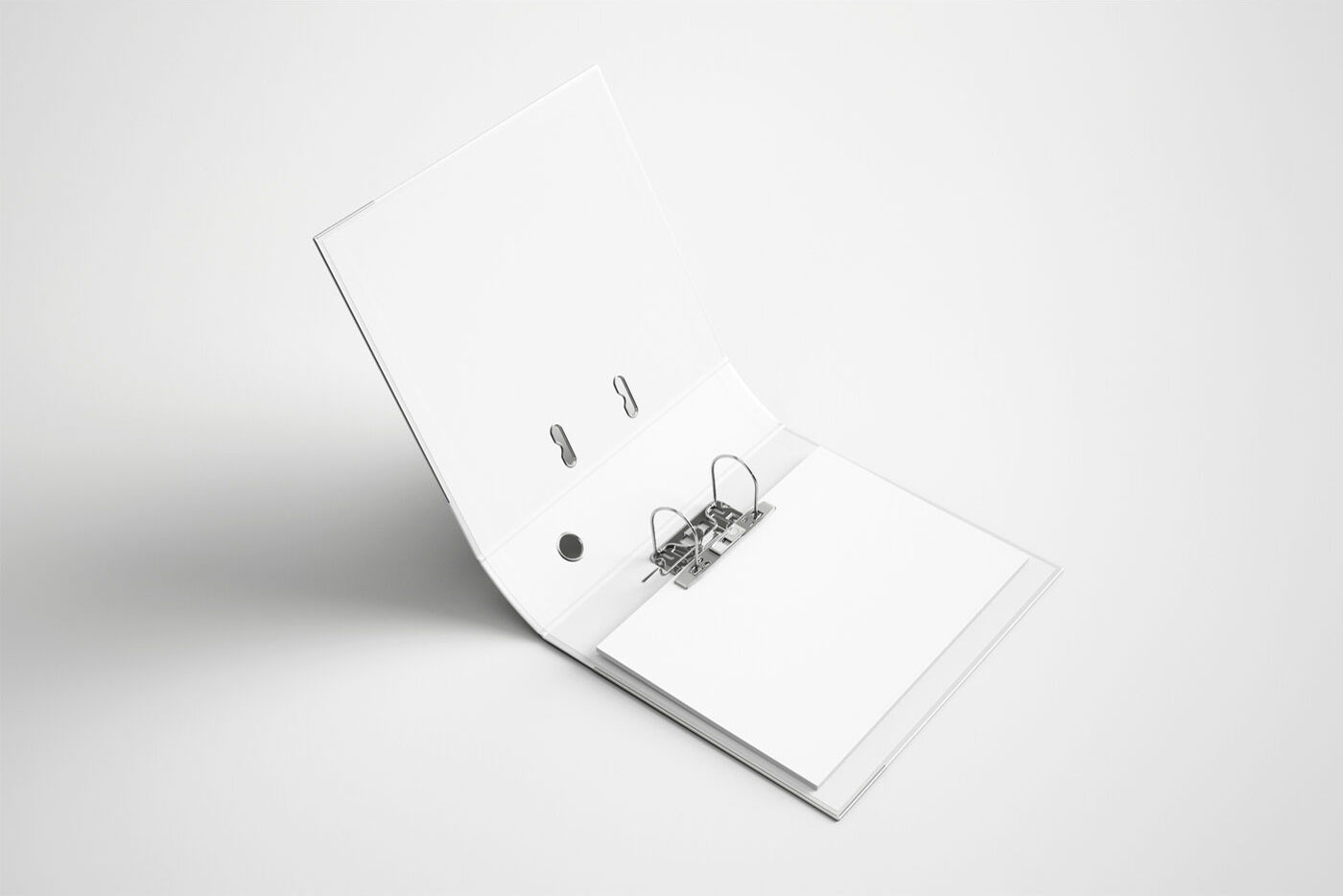 Mockup Featuring Opened Binder Containing A4 Papers FREE PSD
