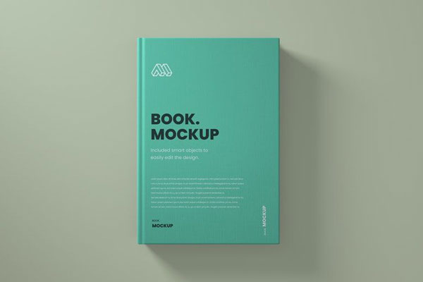 Mockup Featuring Overhead View of Hardcover Book (FREE) - Resource Boy