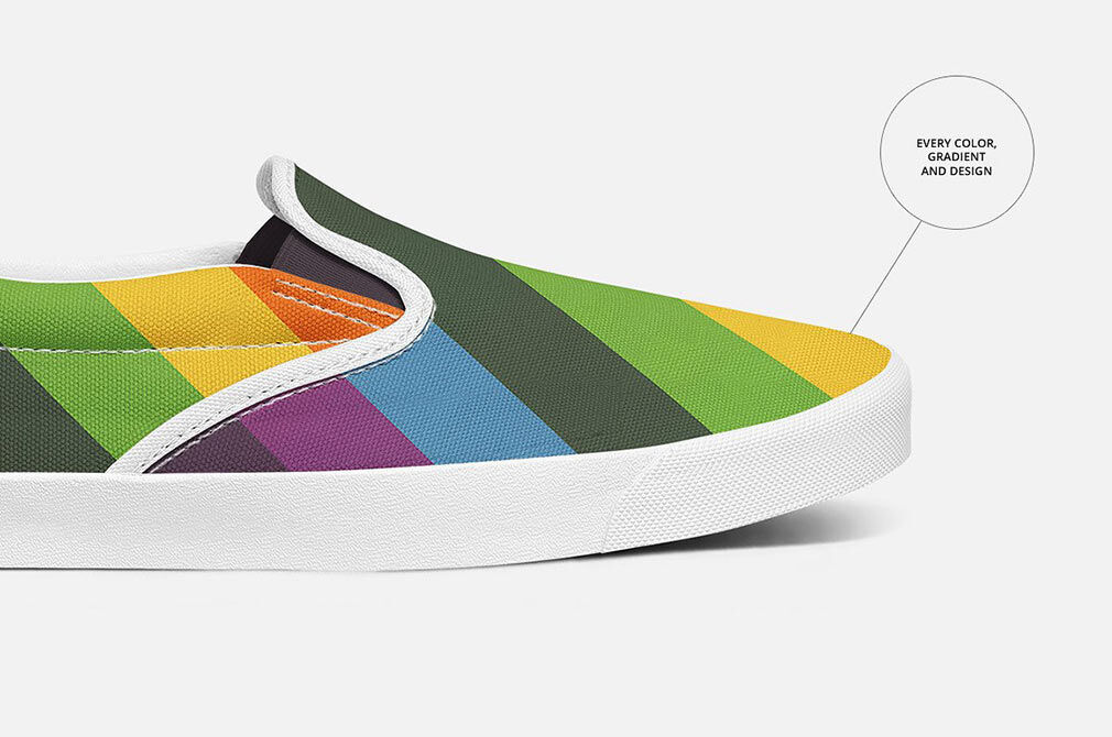 Mockup Featuring Slip On Shoes from Different Points of View FREE PSD