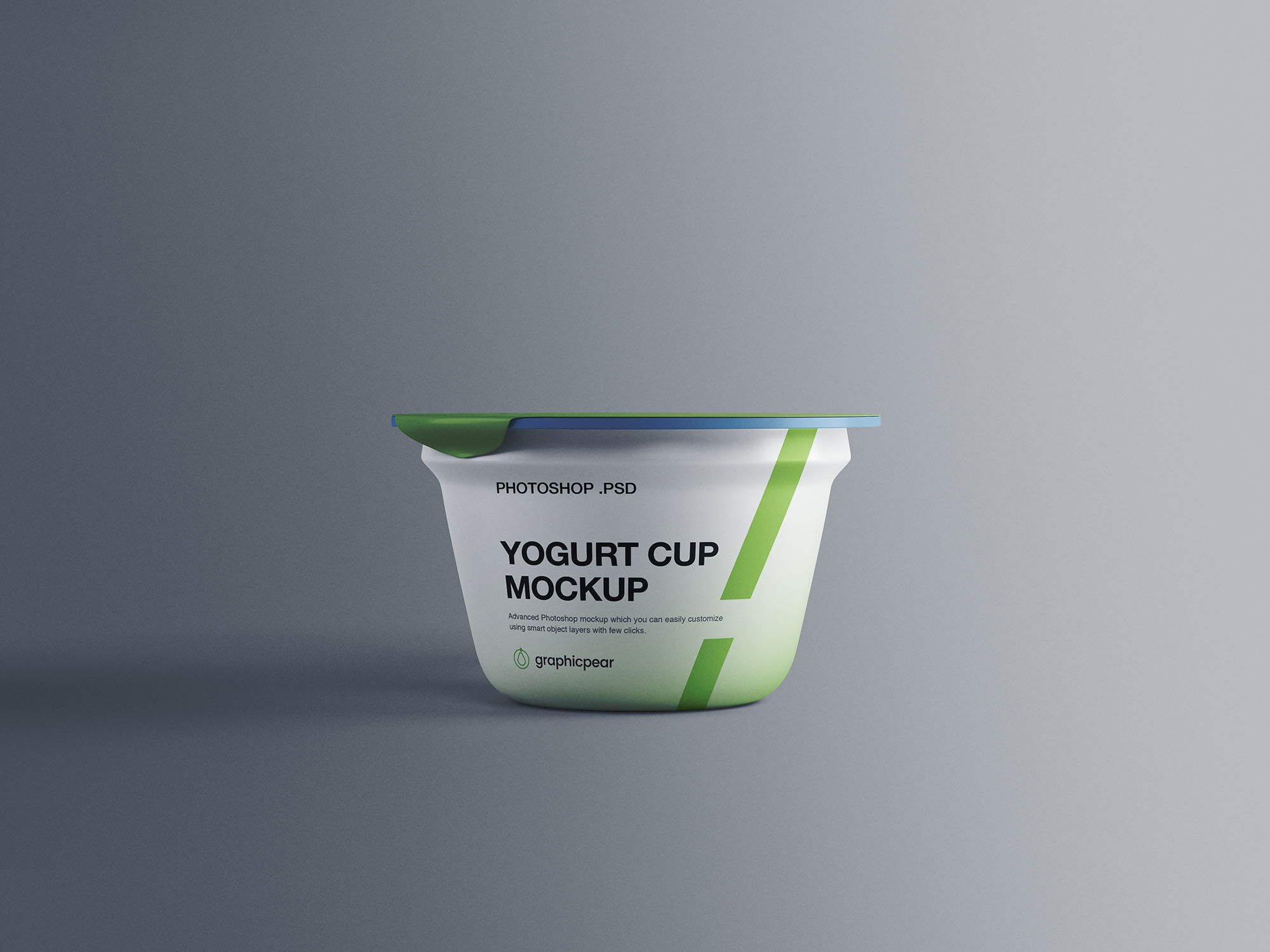 Mockup Featuring the Front Shot of a Yogurt Plastic Cup FREE PSD