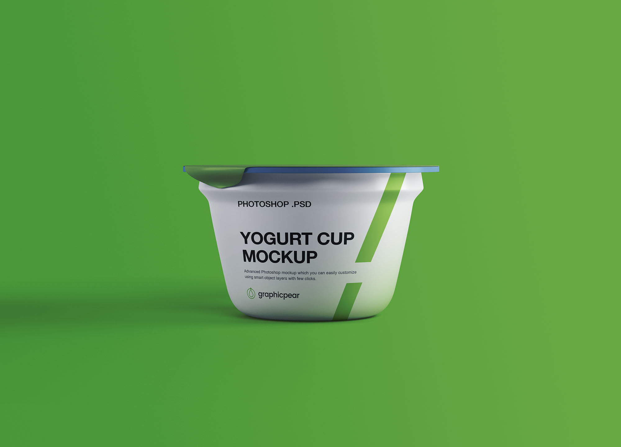Mockup Featuring the Front Shot of a Yogurt Plastic Cup FREE PSD