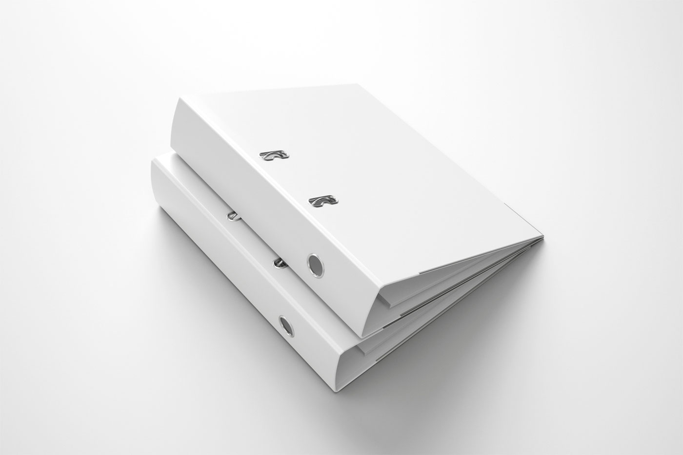 Mockup Featuring Two Binders Cover and Spine View FREE PSD