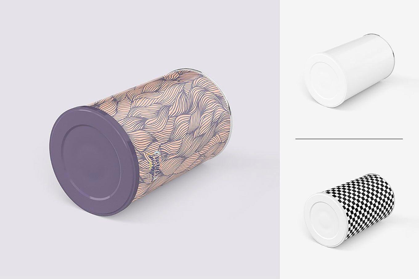Mockup Featuring Various Position and Quantity of Tin Canisters FREE PSD