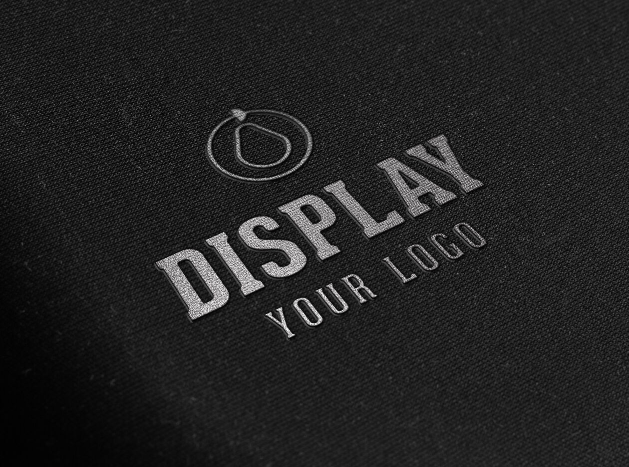 Mockup for a Close Shot of a Logo on a Dark Color box FREE PSD