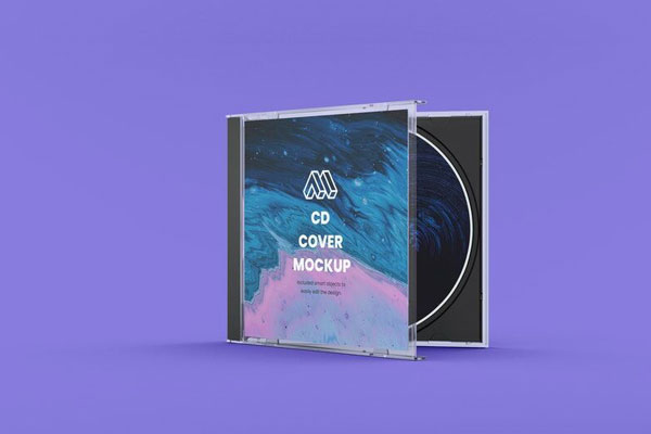 Mockup of a Half Open Jewel Case FREE PSD