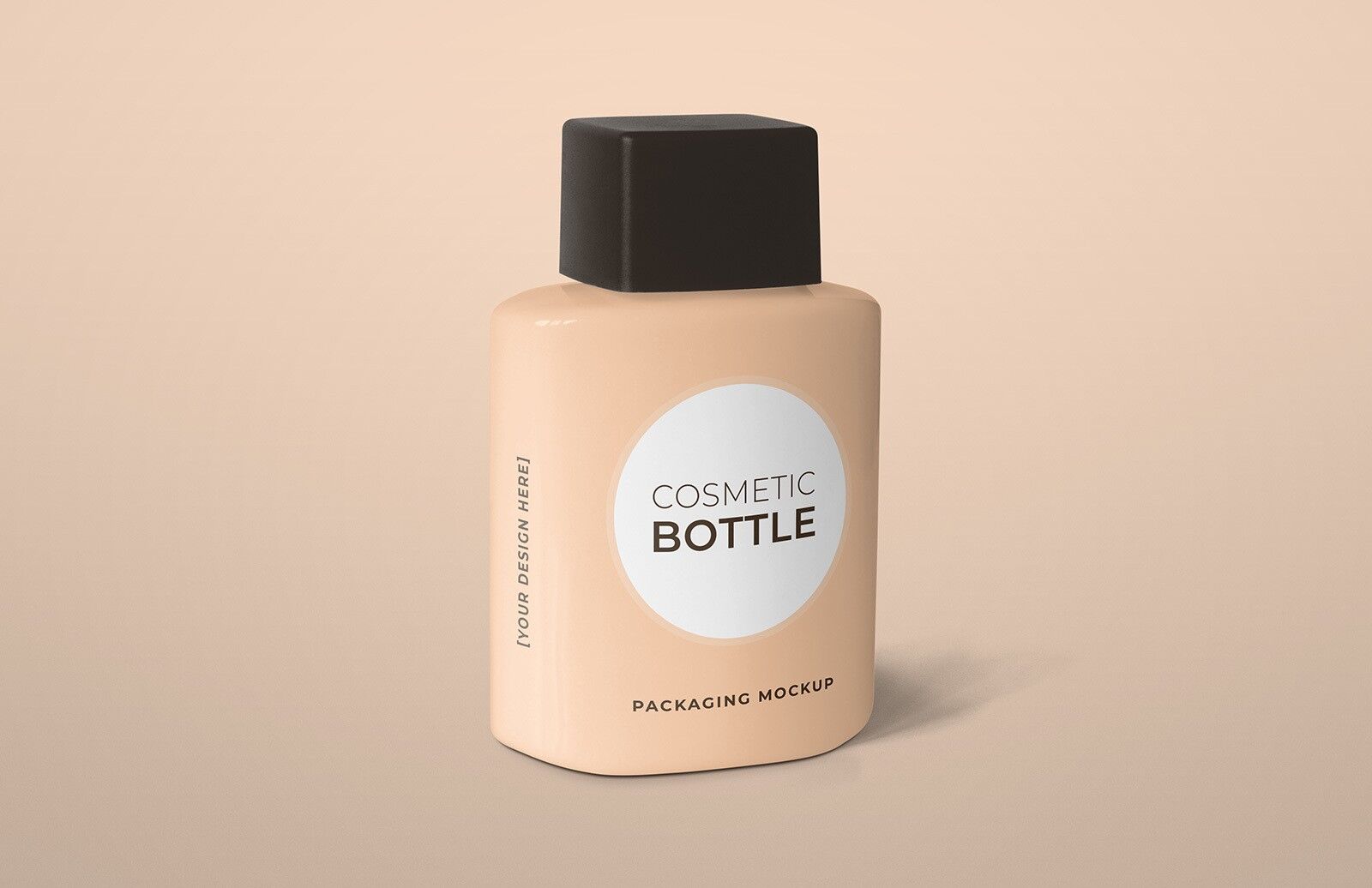 Mockup of a Medium sized Cosmetic Bottle Packaging FREE PSD
