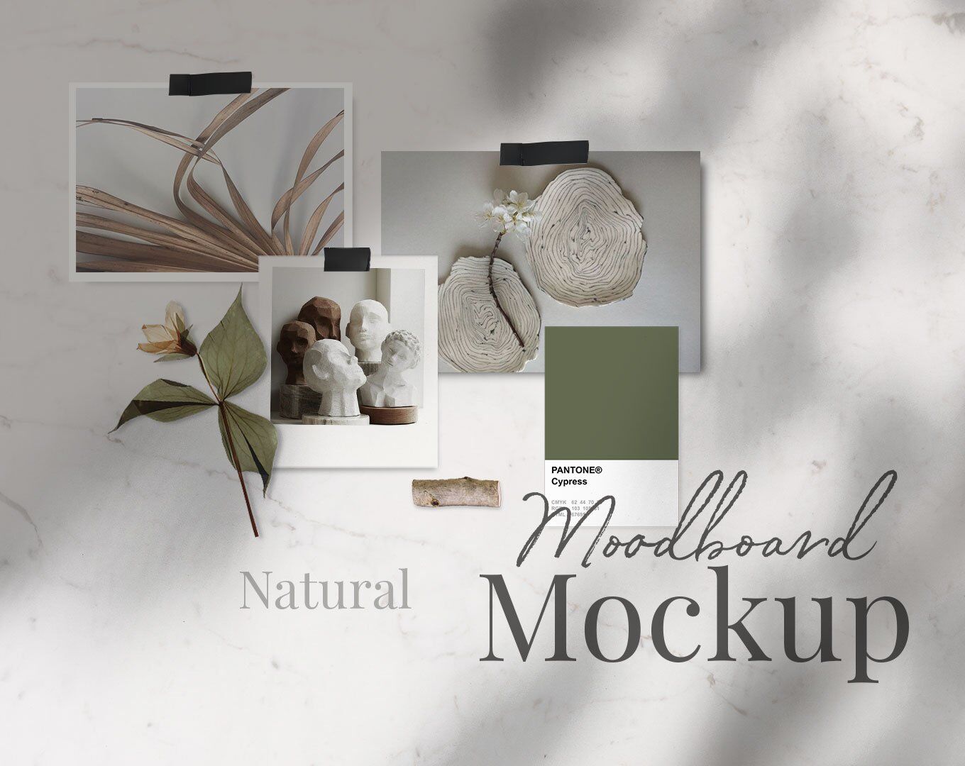 Mockup of a Natural and Floral Moodboard Free Download | Resource Boy