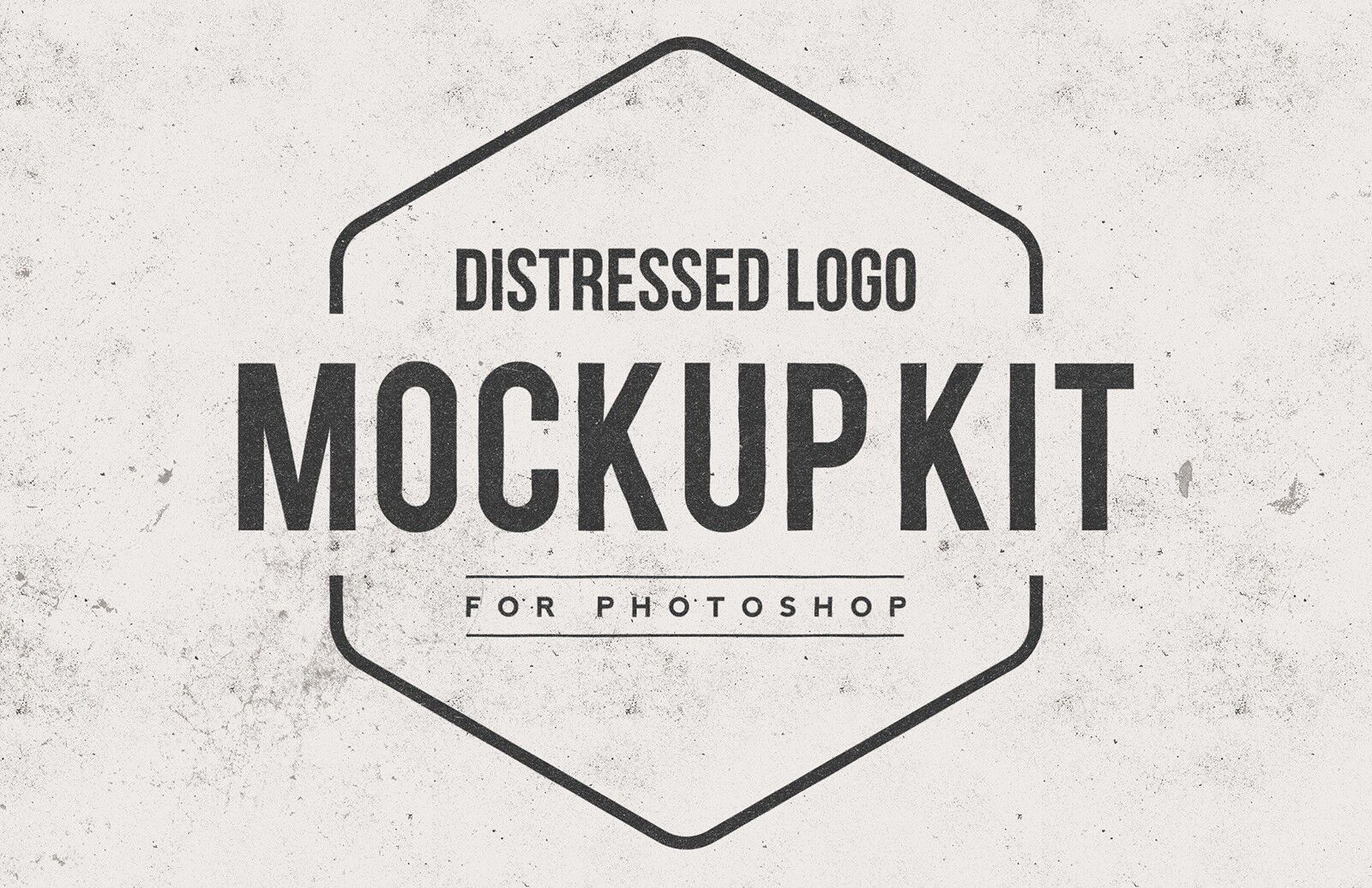 Mockup of a Set of Distressed and Grungy Logos FREE PSD