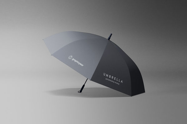 Mockup of a Simple Umbrella Lying on a Flat Surface FREE PSD