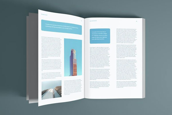 Mockup of an Open Oagazine Exposing Two Pages FREE PSD