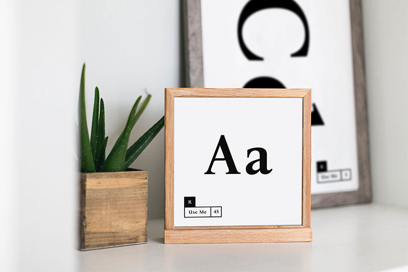 Mockup Showcasing a Square Poster Frame and Blurred one at Background FREE PSD