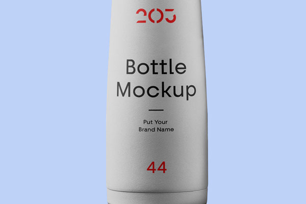 Mockup Showcasing Front View of Plastic Bottle with Black Cap FREE PSD