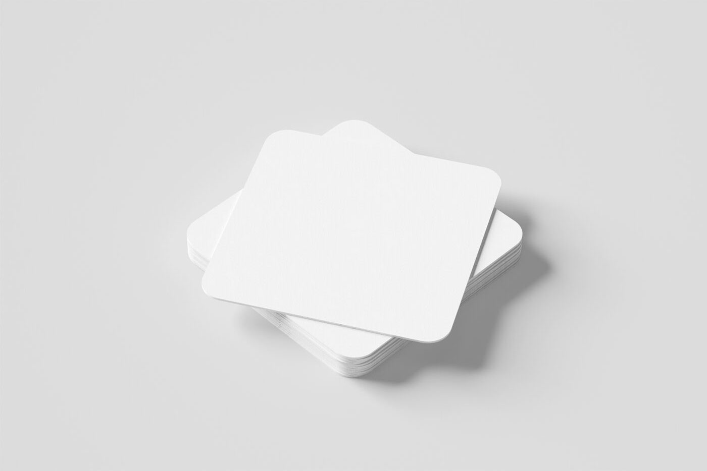 Mockup Showcasing Top View of a Stack of Coasters FREE PSD