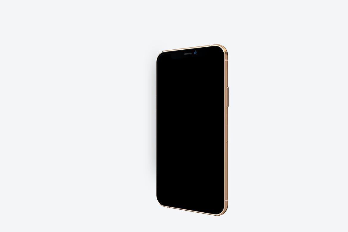 Mockup Showcasing Two Floating iPhone 11 Pro Max Back and Front View FREE PSD