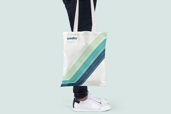 Mockup Showcasing Two Hand Holding Tote Bag Scenes FREE PSD