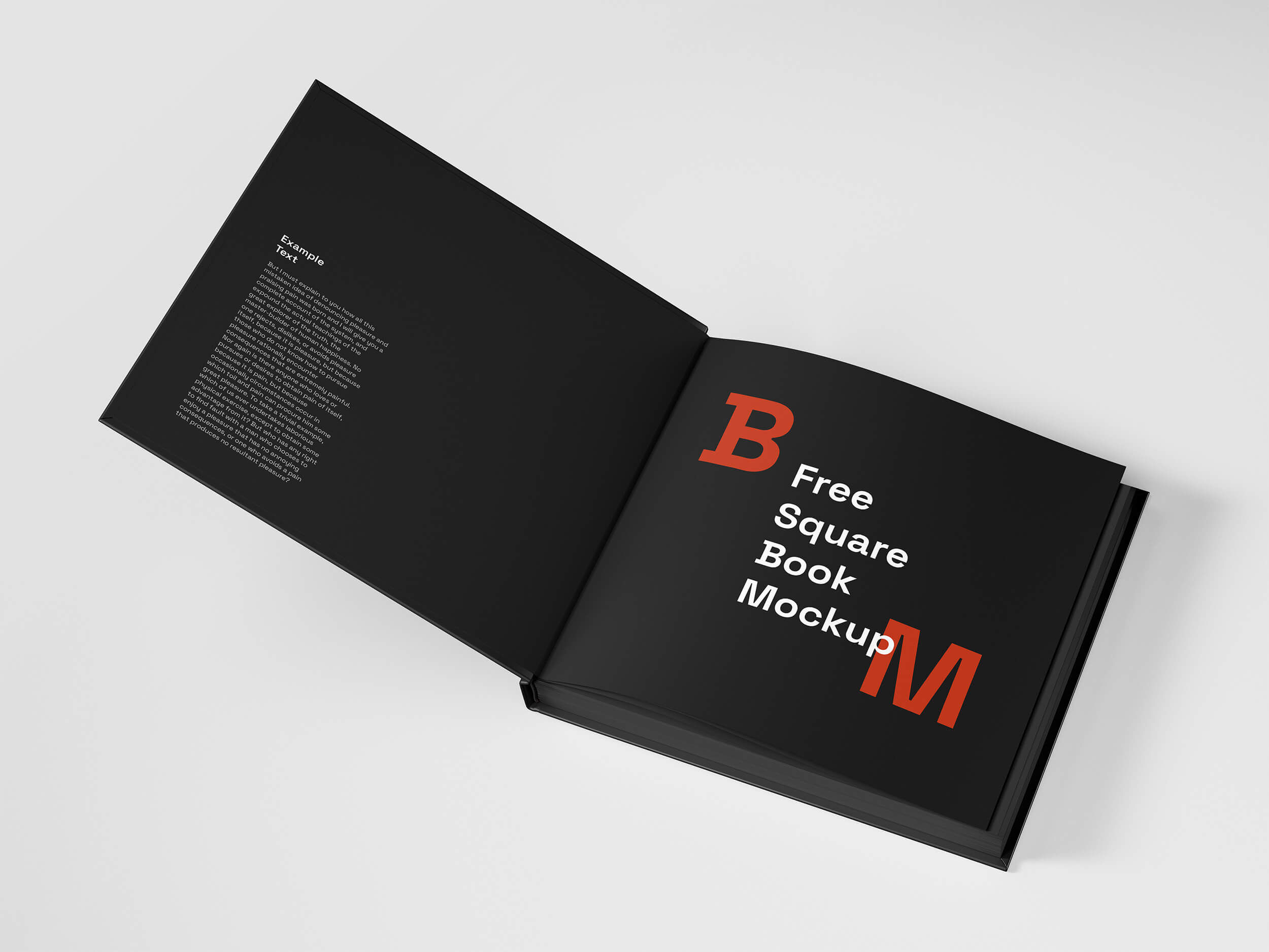 Mockup Showcasing Two Pages of Opened Square Book FREE PSD